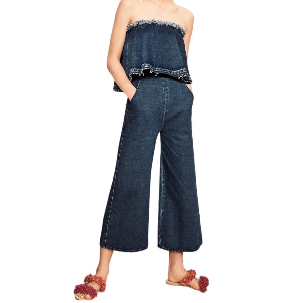 NWT Anthropologie HEI HEI Tiered Wide Leg Jumpsuit XS